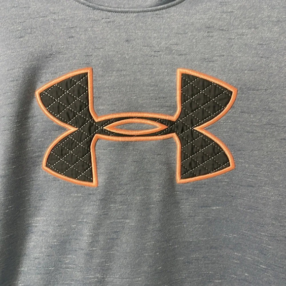 💰Under Armour Cold Gear Loose hooded sweatshirt blue/purple with logo size med - Picture 2 of 6